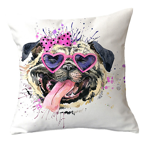 

1 pcs Polyester Pillow Cover Puppy Dog Pillow Cover Sofa Car Cushion Cover Animal Home Plush Pillow Child Cartoon