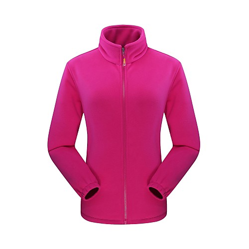 

Women's Hiking Fleece Jacket Winter Outdoor Solid Color Windproof Fleece Lining Warm Comfortable Jacket Winter Fleece Jacket Top Fleece Single Slider Climbing Camping / Hiking / Caving Winter Sports