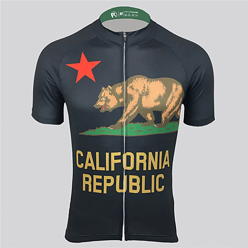 

21Grams Men's Short Sleeve Cycling Jersey Spandex Black Solid Color Bike Jersey Top Mountain Bike MTB Road Bike Cycling UV Resistant Breathable Quick Dry Sports Clothing Apparel / Stretchy