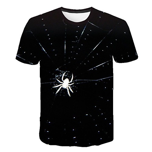 

Men's 3D Print T-shirt Daily Round Neck Black / Short Sleeve
