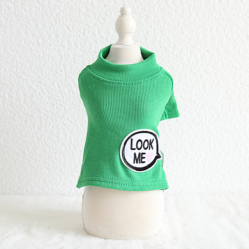 

Dog Costume Shirt / T-Shirt Dog Clothes Breathable Green Coffee Costume Beagle Bichon Frise Chihuahua Fabric Solid Colored Quotes & Sayings Casual / Sporty Cute XS S M L XL