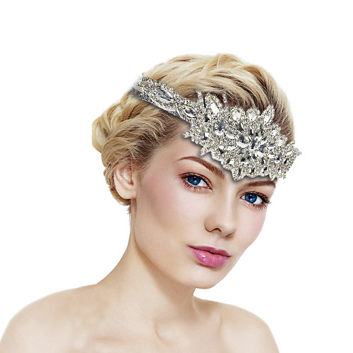 

Retro Traditional / Classic Stretch Stripes / Fabrics Headpiece with Ribbons / Glitter / Crystals 1 / box Wedding / Carnival Headpiece