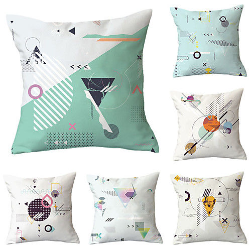 

Set of 6 Throw Pillow Simple Classic 4545 cm Cushion Vintage Circle Cover Sofa Home Decor Throw Pillow Case