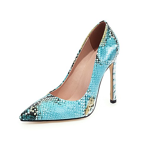 

Women's Heels Print Shoes Stiletto Heel Pointed Toe PU Classic Spring & Fall Green / Brown / Black / Party & Evening / 3-4 / Party & Evening