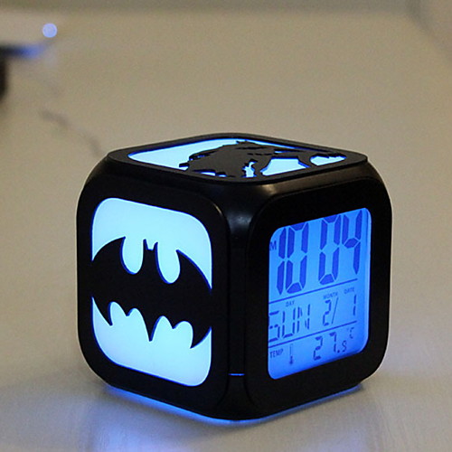 

LED Alarm clock Black Plastics CR2032 Battery Simple Wake Up Clock