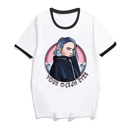 

Inspired by Cosplay Billie Eilish Cosplay Costume T-shirt Cotton Fibre Print Printing T-shirt For Men's / Women's