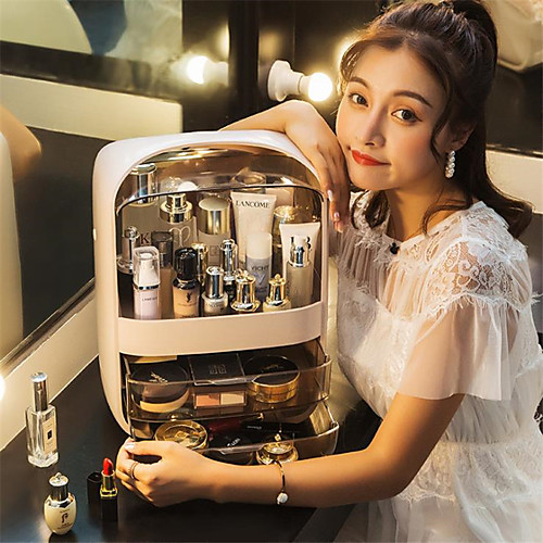 

Transparent cosmetics storage box creative cosmetics storage box portable desk storage box storage drawer waterproof beauty box