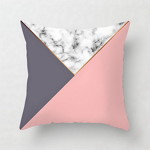 

1 pcs Polyester Pillow Cover Sofa Holds Pillow Pink Geometry Sitting Room Cushion for Leaning on Pillow the Head of a Bed Cushion for Leaning on Chair Contracted Back Cushion Car Waist Pillow Holds