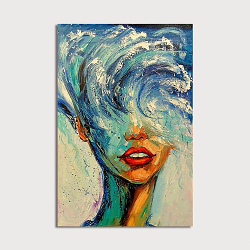 

Oil Painting Hand Painted Vertical Abstract People Modern Stretched Canvas