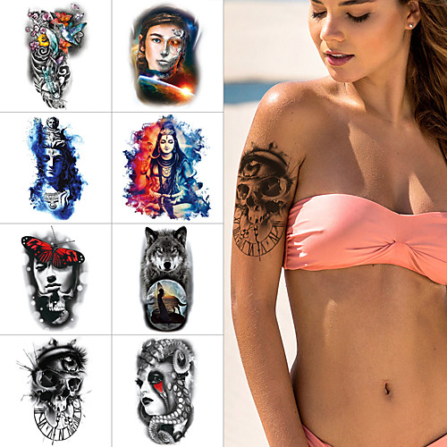 

1 pcs Temporary Tattoos Water Resistant / Waterproof / Safety / Best Quality Face / Body / Hand Water-Transfer Sticker Body Painting Colors