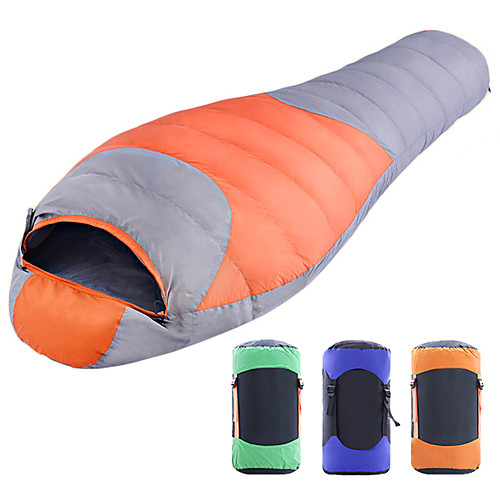 

Shamocamel Sleeping Bag Outdoor Camping Mummy Bag -10 ~ -5 °C Single Duck Down Waterproof Portable Windproof Warm Ultra Light (UL) Compression Skin Friendly 22080 cm Autumn / Fall Fall Winter for