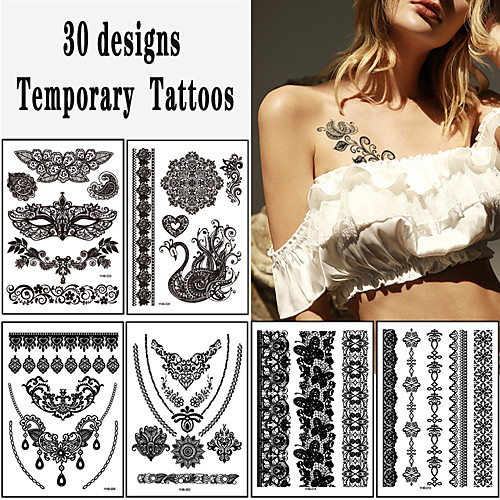 

1 pcs Temporary Tattoos Water Resistant / Waterproof / Safety / Best Quality Face / Body / Hand Water-Transfer Sticker Body Painting Colors