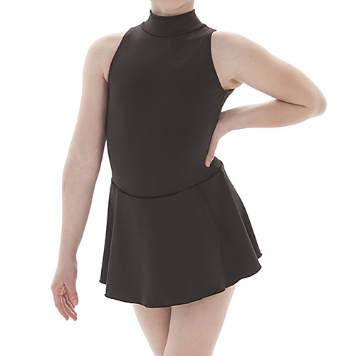 

Figure Skating Dress Women's Girls' Ice Skating Dress Black Spandex High Elasticity Training Competition Skating Wear Solid Colored Sleeveless Ice Skating Figure Skating / Kids