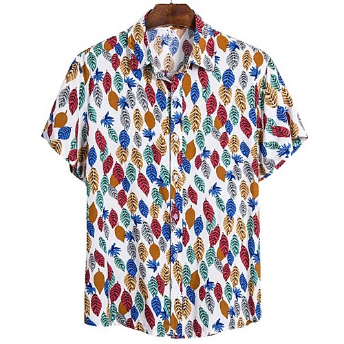 

Men's Floral Shirt Tropical Daily White / Short Sleeve