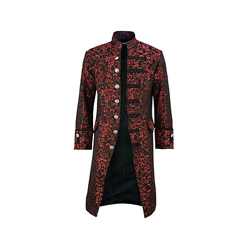 

Men's Tie Dye Fall & Winter Coat Long Daily Long Sleeve Polyester Coat Tops Blue