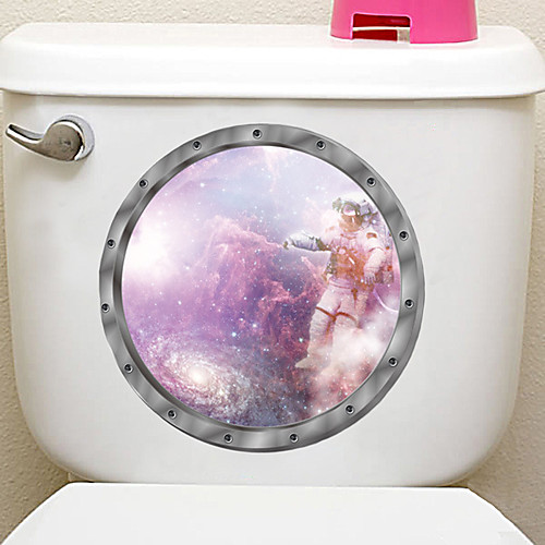 

Interstellar Space Style Toilet Seat Wall Sticker Art Bathroom Decals Decor PVC Removable Home Decor 2929cm