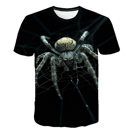 

Men's T shirt Geometric Plus Size Print Short Sleeve Daily Tops Basic Streetwear Black