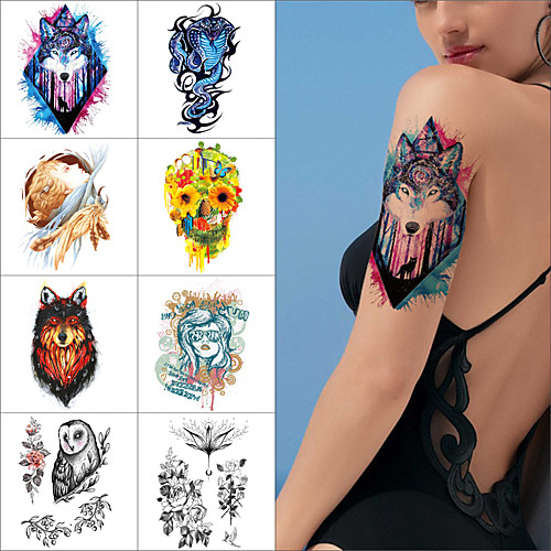 

1 pcs Temporary Tattoos Water Resistant / Waterproof / Safety / Best Quality Face / Body / Hand Water-Transfer Sticker Body Painting Colors