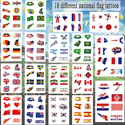 

1 pcs Temporary Tattoos Water Resistant / Waterproof / Safety / Best Quality Face / Body / Hand Water-Transfer Sticker Body Painting Colors