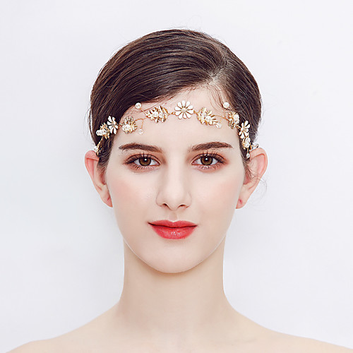 

Pearl Headbands with Flower 1 Piece Wedding / Party / Evening Headpiece