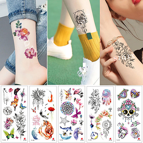 

1 pcs Temporary Tattoos Water Resistant / Waterproof / Safety / Best Quality Face / Body / Hand Water-Transfer Sticker Body Painting Colors