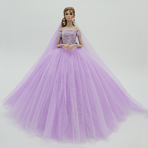 

Doll accessories Doll Clothes Doll Dress Wedding Dress Party / Evening Wedding Ball Gown Tulle Lace Organza For 11.5 Inch Doll Handmade Toy for Girl's Birthday Gifts Doll Not Included / Kids