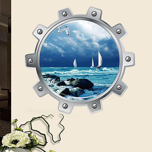 

Sea Sailboat Wall Sticker Wall Art Home Decoration Accessories Bedroom Decor Wall Stickers Home Decor Living Room