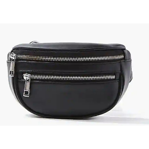 

Men's PU Fanny Pack Solid Color Black
