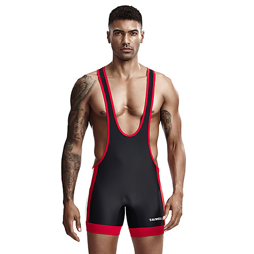 

TAUWELL Men's One-piece Stripe-Trim Jumpsuit Activewear Set Workout Outfits 1 set Running Basketball Fitness Breathable Quick Dry Soft Sportswear Clothing Suit Sleeveless Activewear Stretchy Regular