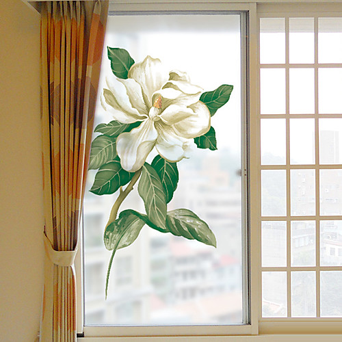 

Creative White Flowers Window Film & Stickers Decoration Matte / Floral Geometric PVC(PolyVinyl Chloride) Window Sticker / Matte / Door Sticker 11660cm