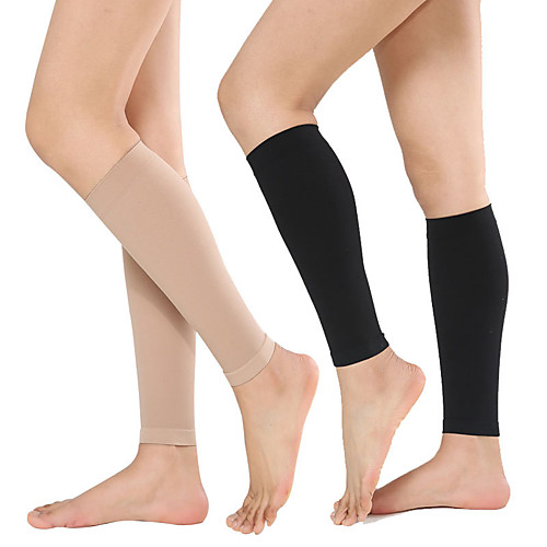 

Leg Sleeves Calf Support Calf Compression Sleeves Sporty for Running Marathon Elastic Breathable Sweat-wicking Men's Women's Nylon 1 Piece Sports Black Khaki