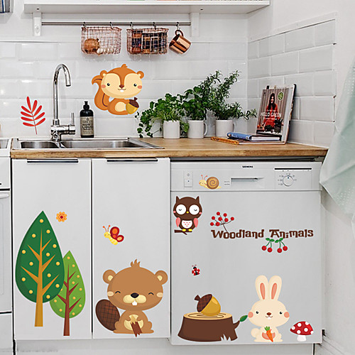 

Cartoon Cute Forest Animals Designed Wall Sticker Flower for Livingroom Home Decor DIY Wall Sticker for Children Room Kids Babies Bedroom 6330cm