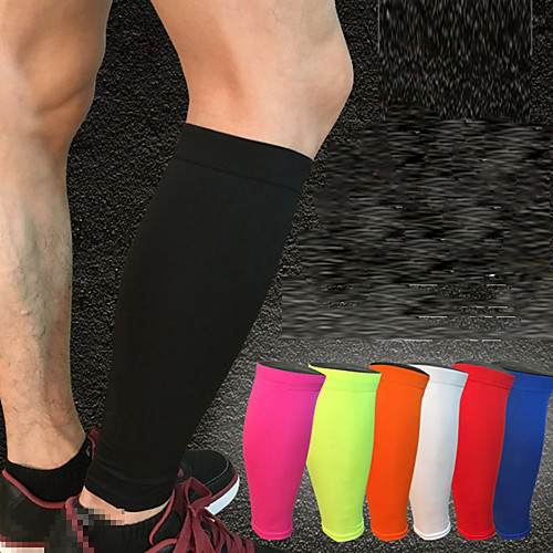 

Leg Sleeves Calf Support Calf Compression Sleeves Sporty for Running Marathon Hiking Moisture Wicking Elastic Breathable Men's Women's Spandex Fabric 1 Pair Sports Black White Red