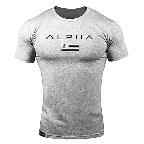 

Men's Short Sleeve Running Shirt Tee Tshirt Top Cotton Breathable Quick Dry Soft Fitness Gym Workout Running Jogging Sportswear Dark Grey White Black Red Army Green Camouflage Activewear Stretchy