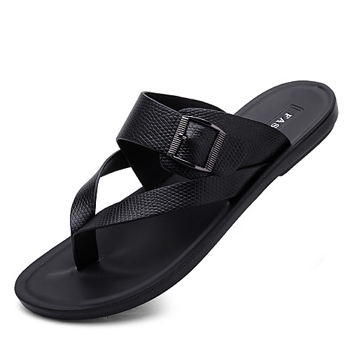 

Men's Novelty Shoes Tissage Volant Spring & Summer Casual Slippers & Flip-Flops Breathable Black / Dark Grey