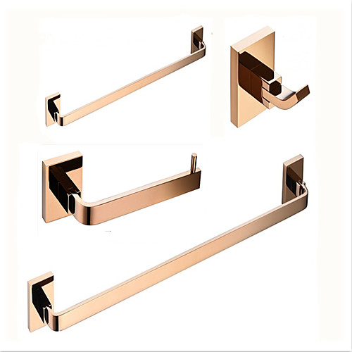 

Bathroom Accessory Set / Towel Bar / Robe Hook Cool Contemporary / Modern Brass / Metal 3pcs - Bathroom / Hotel bath Single / 1-Towel Bar / towel ring Wall Mounted