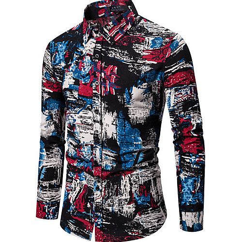 

Men's Graphic Shirt Daily White / Red / Long Sleeve