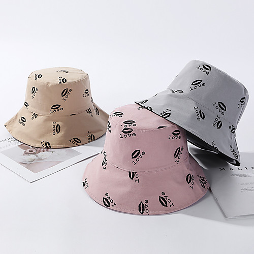 

Women's Floppy Hat Cotton Basic Cute - Solid Colored Spring Summer Yellow Blushing Pink Orange