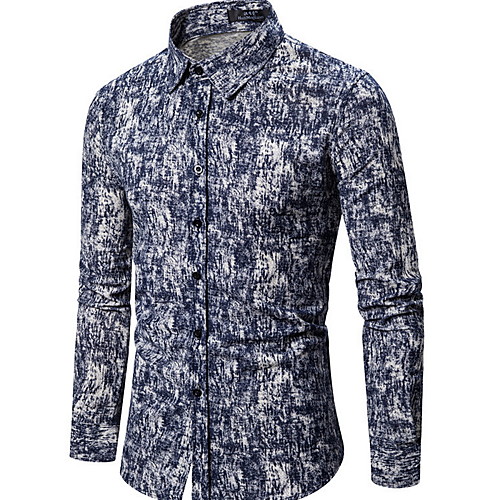 

Men's Shirt Long Sleeve Daily Tops Red Navy Blue Beige