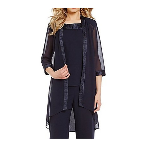 

3/4 Length Sleeve Coats / Jackets Chiffon Wedding Women's Wrap With Splicing