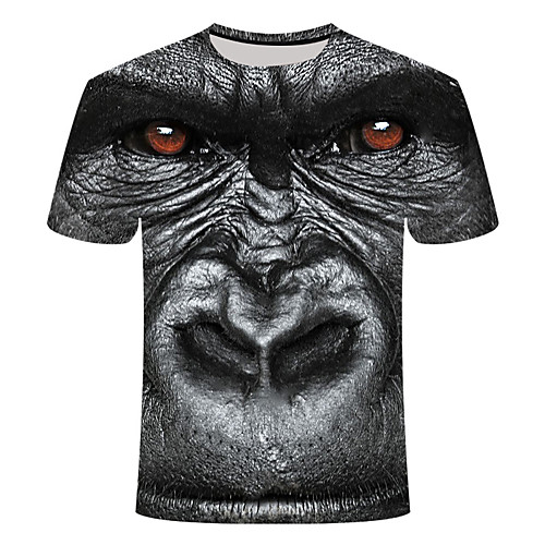 

Men's T shirt Geometric Plus Size Print Short Sleeve Daily Tops Basic Streetwear Black
