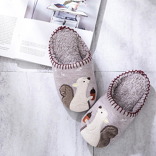 

Women's Slippers / Men's Slippers Guest Slippers / House Slippers Stripes / Ripples Polyester Squirrel cloth Shoes