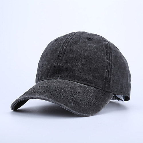 

Men's Unisex Basic Cotton Baseball Cap-Color Block Spring All Seasons Black Wine Blushing Pink
