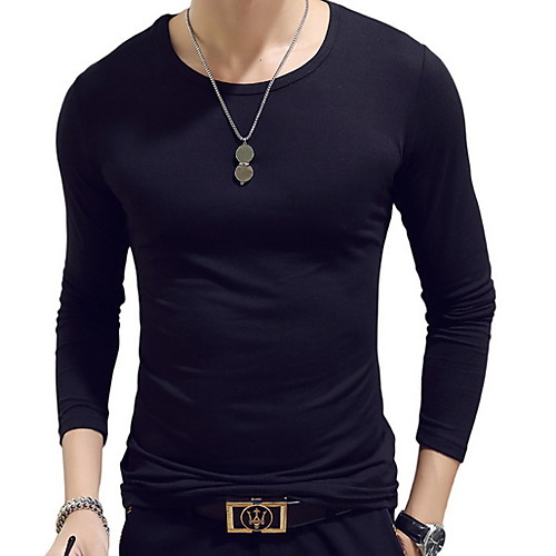 

Men's 3D Graphic T-shirt Daily Round Neck Wine / White / Black / Army Green / Royal Blue / Light Blue / Long Sleeve