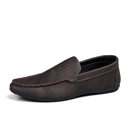 

Men's Summer / Fall Classic / British Daily Office & Career Loafers & Slip-Ons Walking Shoes Nappa Leather Black / Brown