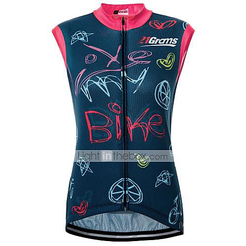 

21Grams Women's Sleeveless Cycling Jersey RedBlue Bike Jersey Top Road Bike Cycling Breathable Quick Dry Sweat-wicking Sports Clothing Apparel / Micro-elastic / Race Fit / Italian Ink