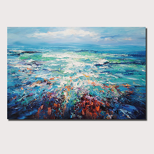 

Oil Painting Hand Painted - Abstract Landscape Comtemporary Modern Stretched Canvas
