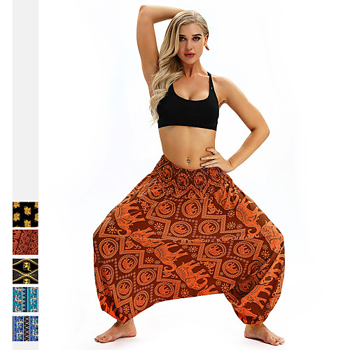 

Women's Yoga Pants Harem Bloomers Bottoms Breathable Quick Dry Tie Dye Black Red Fuchsia Yoga Fitness Gym Workout Sports Activewear Loose