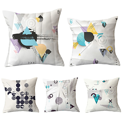 

Set of 5 Throw Pillow Simple Classic 4545 cm Cushion Vintage Circle Cover Sofa Home Decor Throw Pillow Case