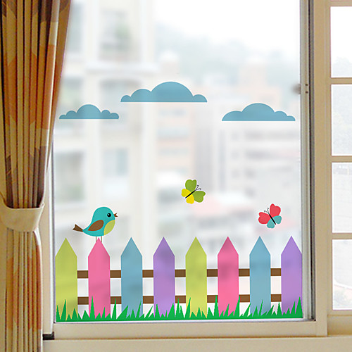 

Color Fence Window Film & Stickers Decoration Matte / Animal Other / Character PVC(PolyVinyl Chloride) Window Sticker / Matte / Door Sticker 5860cm